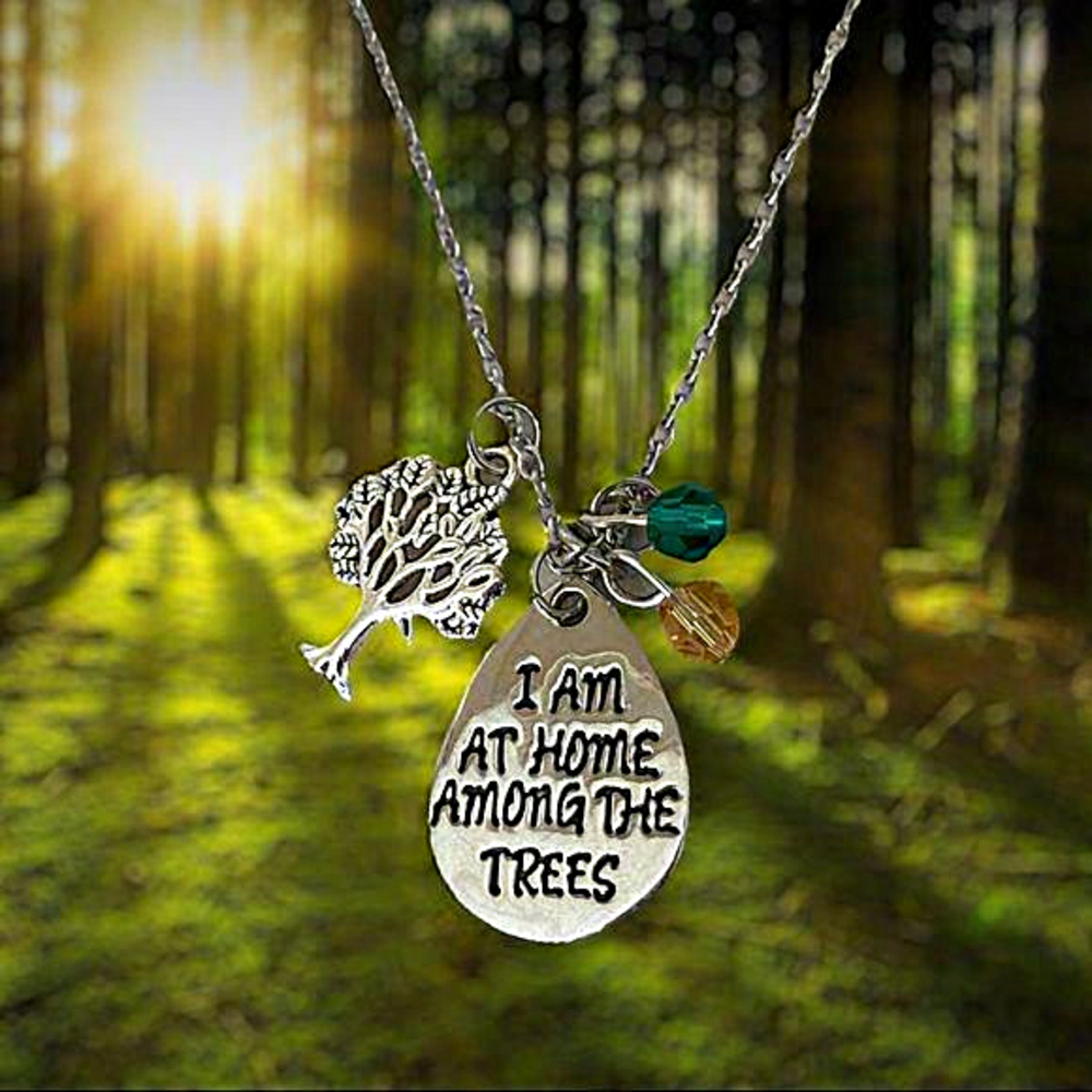 🌲Nature Lovers At Home Among The‎ Trees Charm Necklace🌲